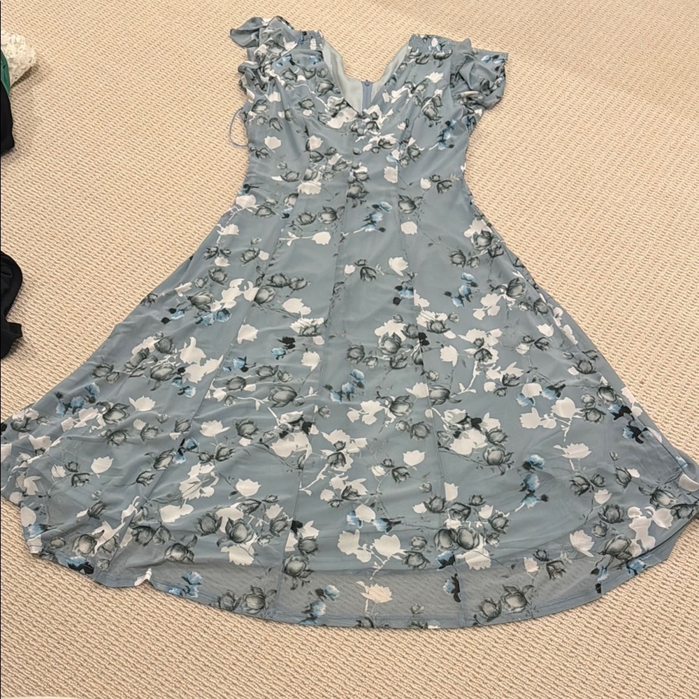 Floral Blue Dress